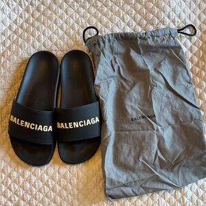 Balenciaga Black Slides for Women